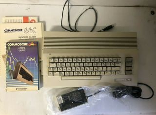 Vintage Commodore 64c C64 Computer W/manuals