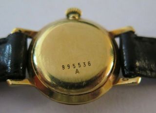 JAEGER LeCoultre VINTAGE 18K YELLOW GOLD LADIES WRIST WATCH MECHANICAL NOT WORK 2