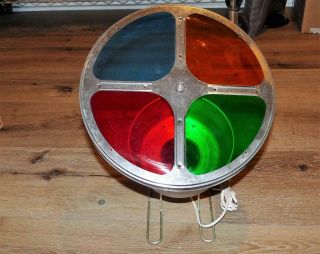 Vintage Gem Rotating Color Wheel Aluminum Base Christmas Tree Light Parts/repair