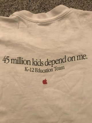 Vintage Apple Computer T - Shirt,  " Education Team " - Steve Jobs.  Size Xl