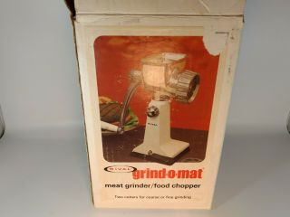Vintage Rival Grind - O - Mat Model 303 Meat Grinder/food Chopper Grind O Mat