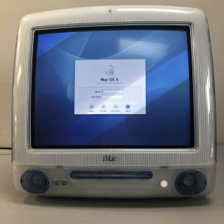 Vintage 2000 Apple Imac G3 Blue Powers On Computer Only Apple M5521