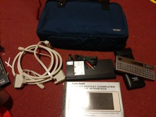 Radio Shack Trs - 80 Pocket Computer With Cassette/printer Interface,  Cables,  Bag