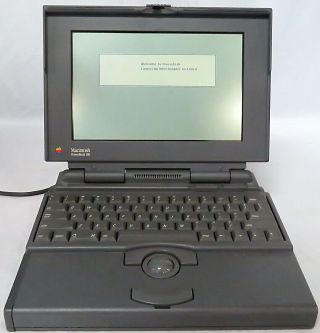 Vintage Apple Macintosh Powerbook 180 W/adapter M4440 Laptop Computer 1993