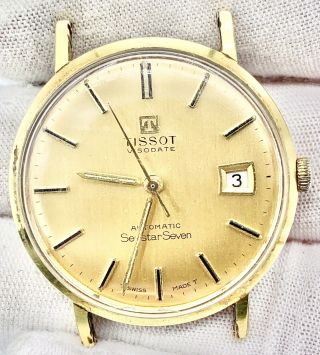 Vintage Tissot Visodate Automatic Seastar Seven Swiss Gold Tone Watch
