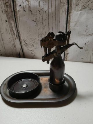 1912 Capitol Lighter Copper/brass Steampunk Tray Antique Torch Lighter