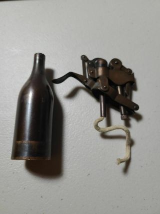 1912 Capitol Lighter Copper/Brass Steampunk Tray Antique Torch Lighter 3