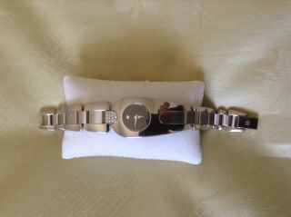 Ladies Movado Timema Steel Pave Diamond Black Dial Swiss Quartz Watch 84 A1 1930