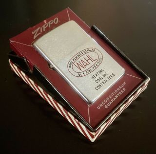VINTAGE ZIPPO LIGHTER PAT 2517191 Circa 1950 ' s IN Candy Striped BOX 2