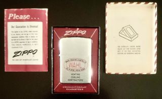 VINTAGE ZIPPO LIGHTER PAT 2517191 Circa 1950 ' s IN Candy Striped BOX 3