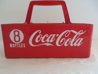 Vintage Coca - Cola Coke 8 - Bottle Plastic Carton Caddy Carrier Red 10641