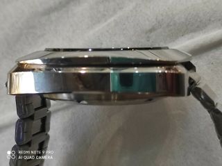 Rare vintage sandoz mystery dial automatic men wrist watch blue dial 5