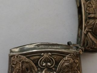 RARE Antique Art Noveau Gorham Sterling Silver Butterfly & Woman Vesta Case 6