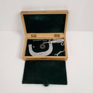 Vintage Brown & Sharpe Micrometer No.  52 W/ Hard Case And