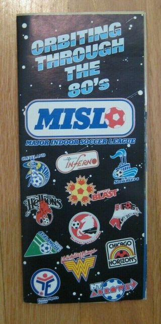 1981 Major Indoor Soccer League Brochure Poster Misl Mls Nasl Usl Asl Vintage
