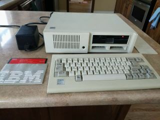 Ibm Pc Jr With Power Supply And Keyboard