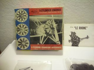 Vintage Williams Brothers " Le Rhone " 9 Cylinder Engine Kit