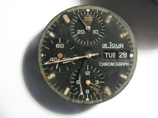 Men ' s LeJour day date Automatic Chronograph watch parts Valjoux 7750 2