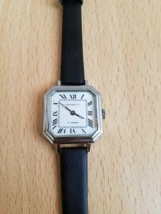 Vintage Rare Ladies Barrett Mechanical 17 Jewels Swiss Made Wristwatch