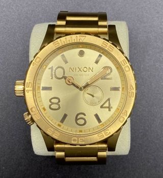 Pre - Owned Nixon 51 - 30 Men’s Gold Wristwatch Battery Replaced 11/2/20