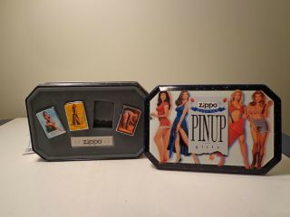 Zippo Salutes Pinup Girls Lighter Set (almost Complete)