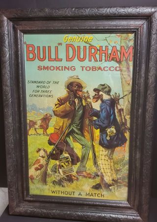 Bull Durham Tobacco Advertising Poster Antique