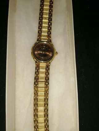 Vintage Elgin Women Watch Gold With Gold Band Classic
