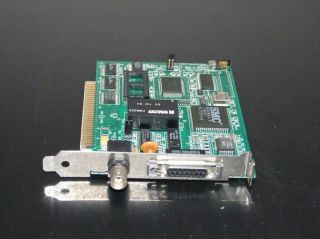 SMC 8003EP vintage XT ISA 8 - bit network card NIC with BNC and AUI connections 3