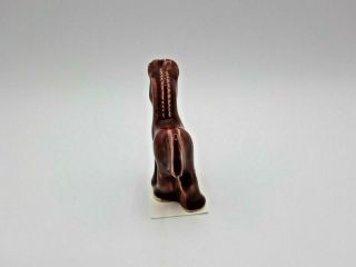 Vintage Shawnee Pottery Maroon Red Horse Pony Ceramic Figurine 3