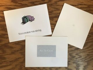 3 Vintage Apple Computer " Corporate Holiday Cards " - Exc.  Steve Jobs