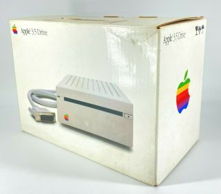 Apple 3.  5 Drive A9m0106 800k External Floppy Drive & Box - Apple Iigs Mac