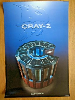 19 " X 28 " Cray Research,  Inc.  Cray - 2 Supercomputer 1985 Poster