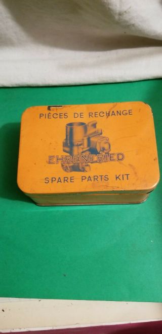 Vintage Ehrenfried Spare Parts Kit Renault Dauphine Tin Box West Germany