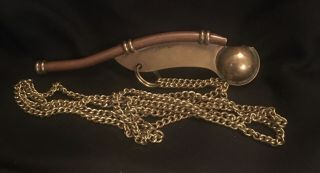 Vintage Brass & Copper Bosun Whistle.