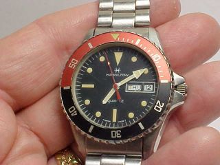 Vintage Hamilton Divers Watch Model 709 - 014 - 3 Day/date Quartz Model Rare Co