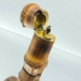 Highly Rare Dunhill & Cartier Bamboo Petrol Feuerzeug Lighter