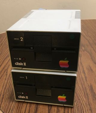 Set Of 2 Apple Ii 5 1/4 " Floppy Disk Drives,  Card - - - - -