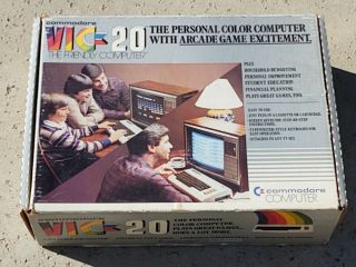 Commodore Vic - 20 Home Computer - Power Supply - Monitor Hookup - Box
