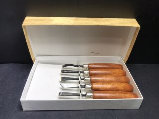 Vintage Rockler 5 - Piece Wood Craving Tool Set K9 Made In Usa Hand Forged
