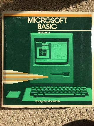 Vintage Macintosh Microsoft Basic 1.  0 Software On 400k P/n 014 - 096 - 004