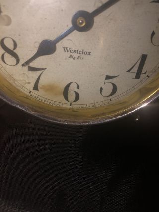 Antique/Vintage ' Big Ben ' Alarm Clock by Westclox.  For Repair or Parts. 2