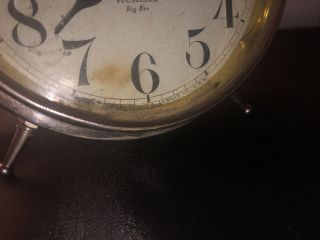 Antique/Vintage ' Big Ben ' Alarm Clock by Westclox.  For Repair or Parts. 3