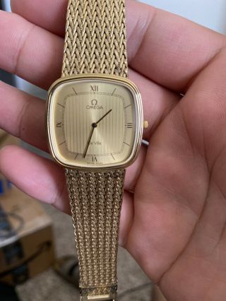 Vintage Omega De Ville Watch 10k Rolled Gold Plated Rgp Cal.  1377.  Running