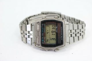 Seiko Vintage Digital Solar Mens Watch A258 - 5000 Silverwave As - Is
