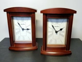 Vintage Seth Thomas Solid Wood Mantle/desk Clocks Quartz Movement