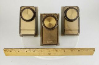 3x Federal Pacific Line Voltage Wall Thermostat 2 Pole Fan Cooling Vintage