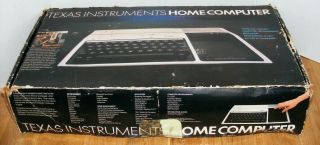 VTG Texas Instruments TI - 99/4A Home Computer W/Cords/1 Game/Joysticks Powers Up 2