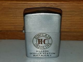 Vtg 1946 - 1947 Sinclair H - C Gasoline Gas Oil Petroliana 3 Barrel Zippo Lighter
