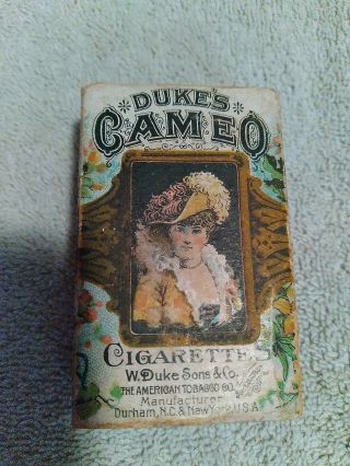 1884 Duke Cameo Cigarette Pack 25 Cards Complete With Slider