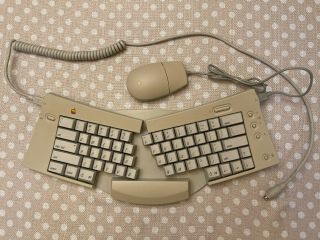 Apple Adjustable Mechanical Keyboard M1242 w/ Mouse & Cable & 2